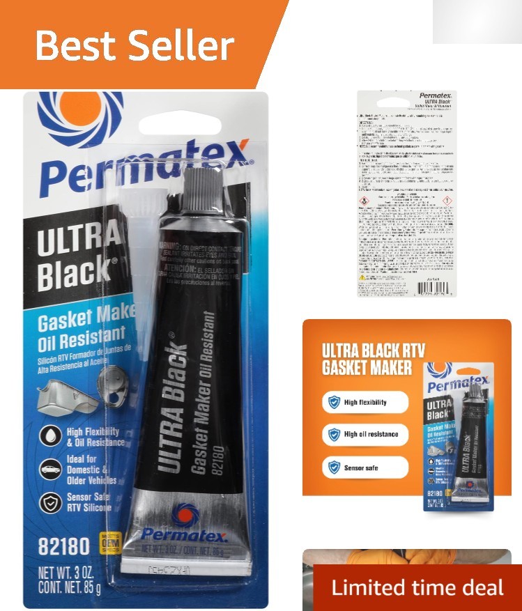 3oz Maximum Oil Resistance Gasket Maker - Fast-Curing, Sensor-Safe Silicone