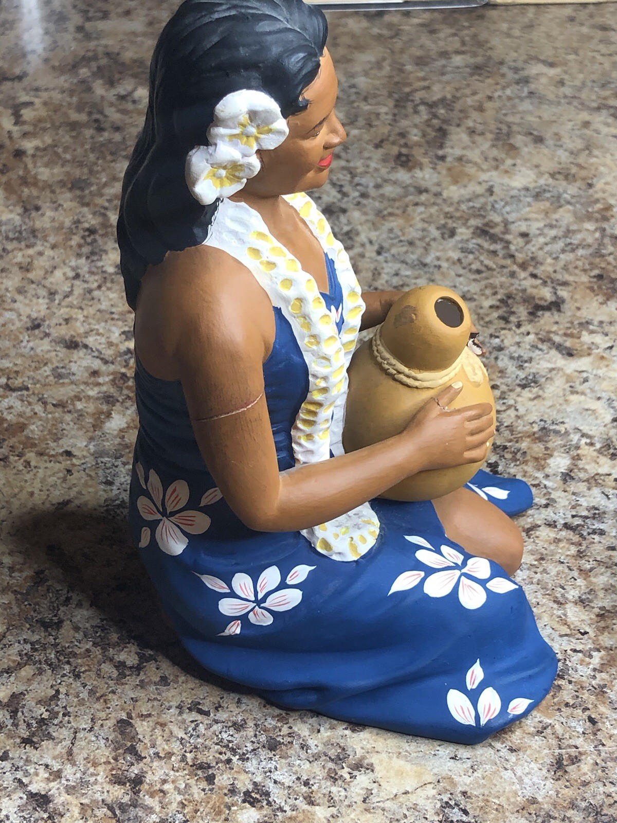 Very Rare 1950’s Hakata Urasaki Hawaii Hula Doll With IPU Made In Japan Damaged