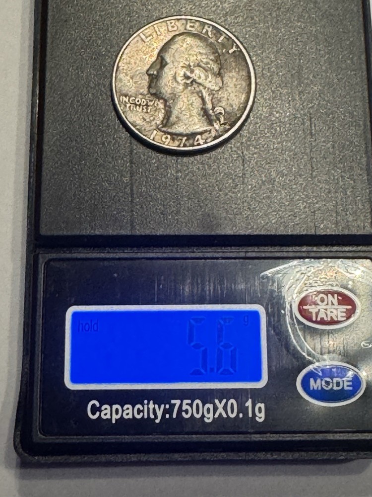 RARE 1974 QUARTER, NO MINT MARK ERROR, MULTIPLE LETTER ERRORS