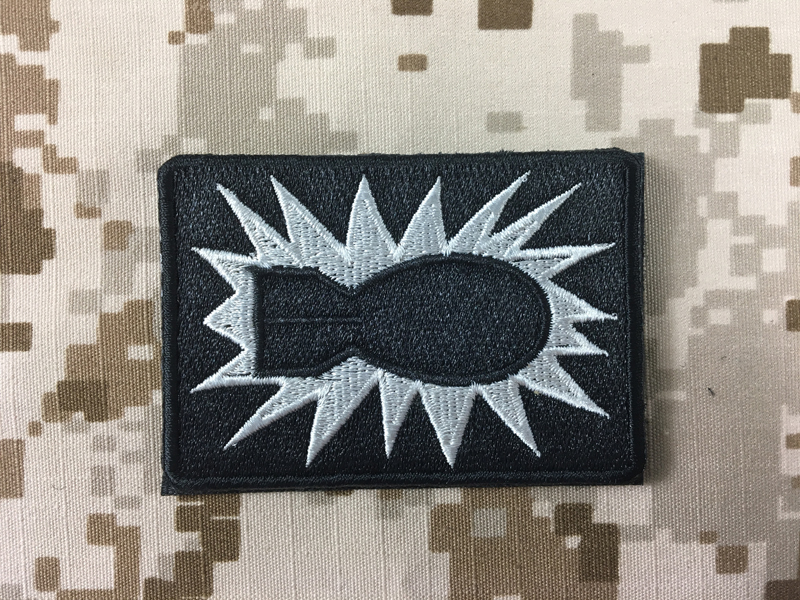 Warrior Navy SEAL EOD Boom Patch (Black) Mbss Mlcs WR-PT04
