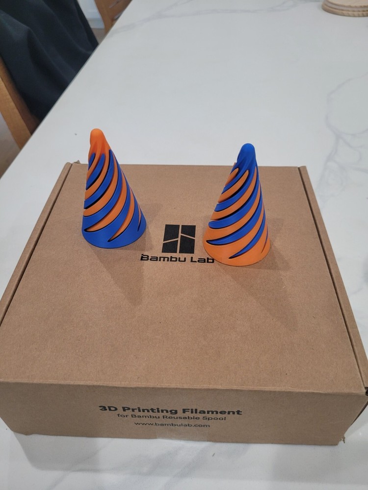 3D Printed Multi-Color Impossible Spiral Cone