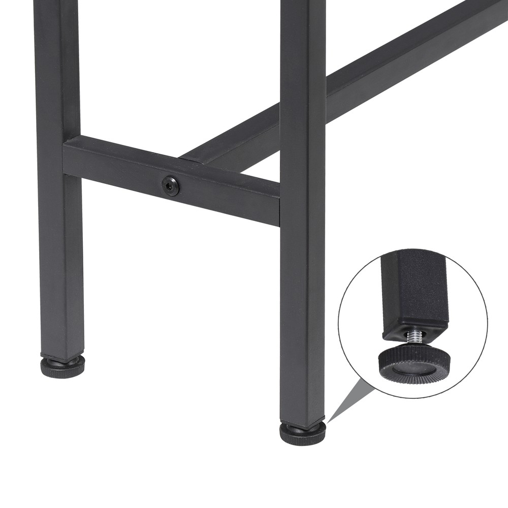 70.8'' Console Table w/ Charging Station Entryway Table Behind Sofa Rustic Brown