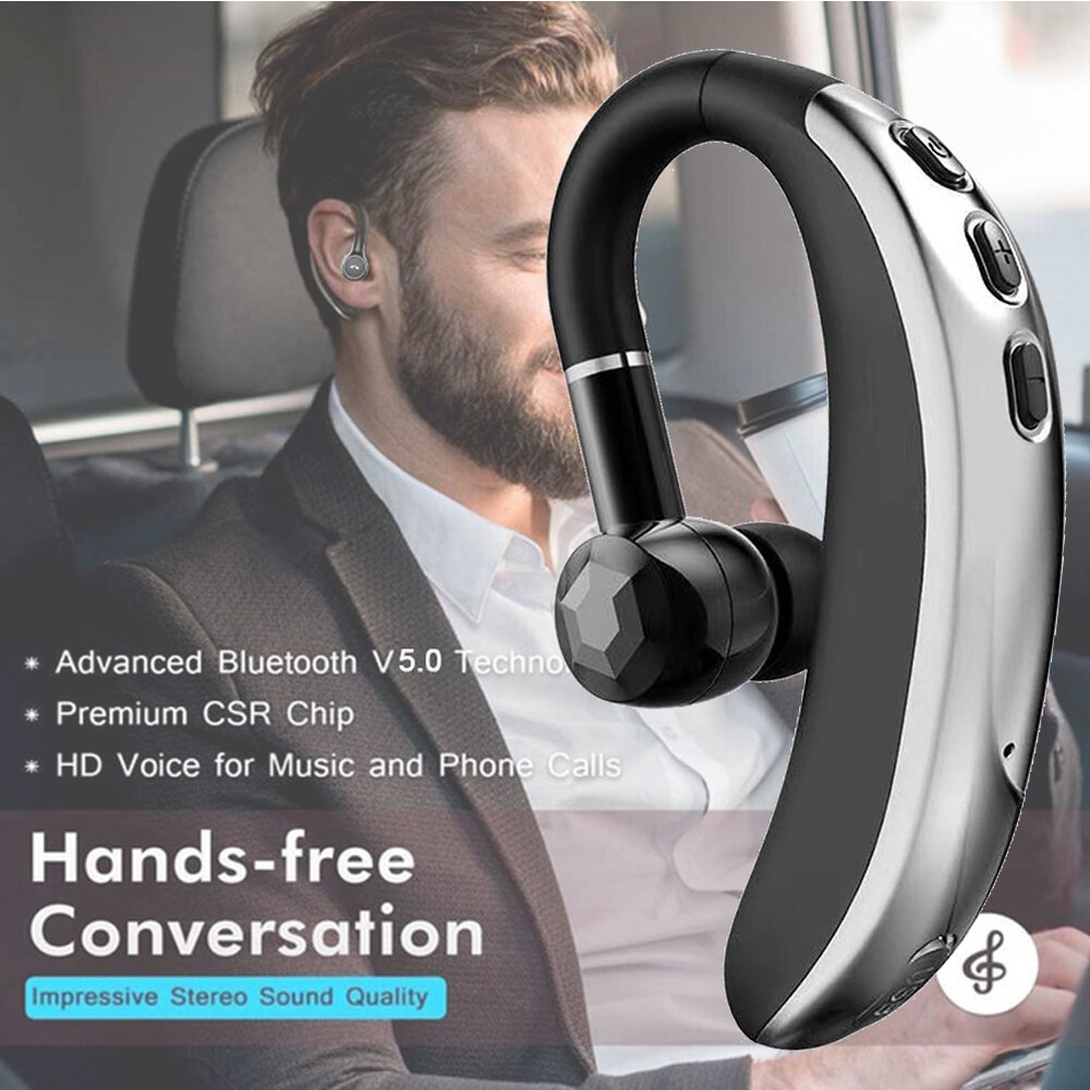 Wireless Bluetooth Earphone Ear Hook Handsfree Headset For iOS Android Phones