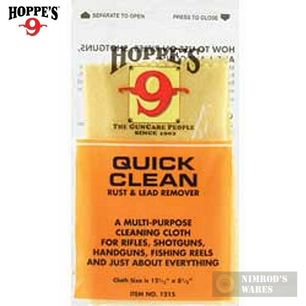 Hoppe's Quick Clean RUST & LEAD Remover Cloth 1215 FAST SHIP