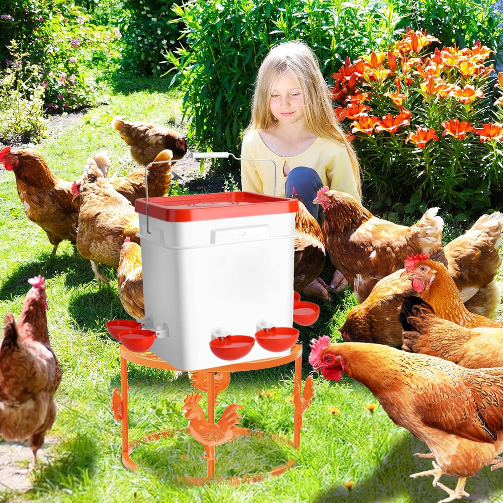 Metal Stand for Chicken Feeder Waterer, Iron Stand Holder, Rectangular Supports