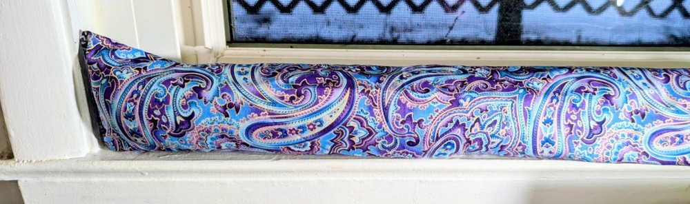 Door Draft Stopper, Cedar Filled, Draft Stopper, Draft Stopper, Paisley