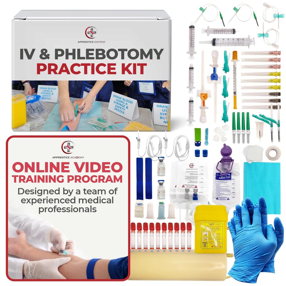 Phlebotomy Practice Kit with Online Training for Nursing Students & Phlebotom...