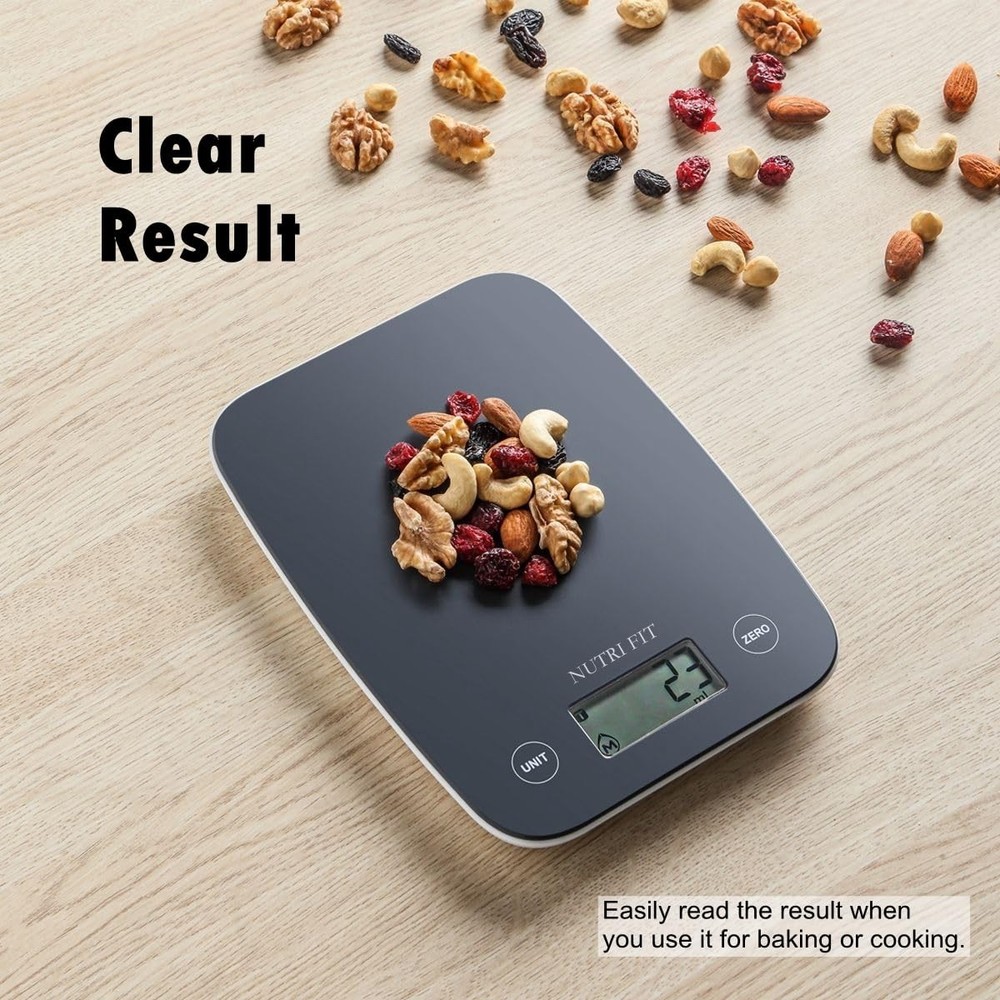 Precision Digital Food Scale - 11lb Capacity, Tare Function & Large LCD Display