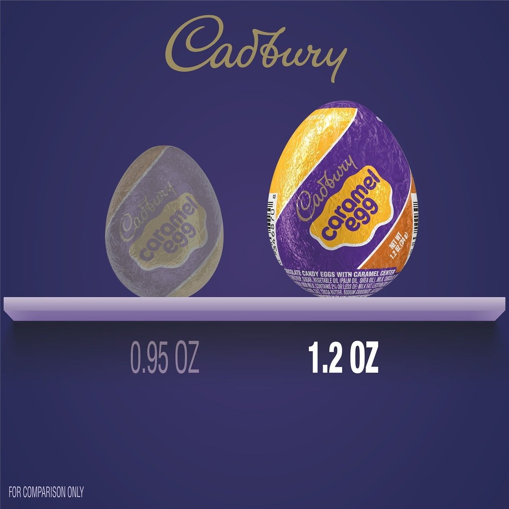 Cadbury Caramel Egg Chocolate with Caramel Easter Candy, Egg 1.2 oz