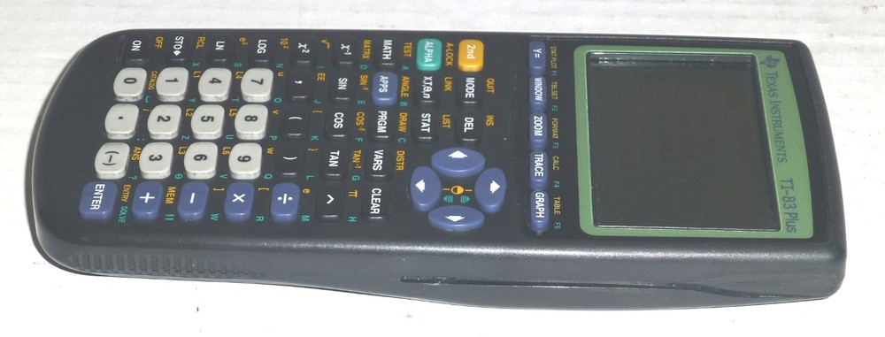 Texas Instruments TI-83 Plus Graphing Calculator with Cover Works