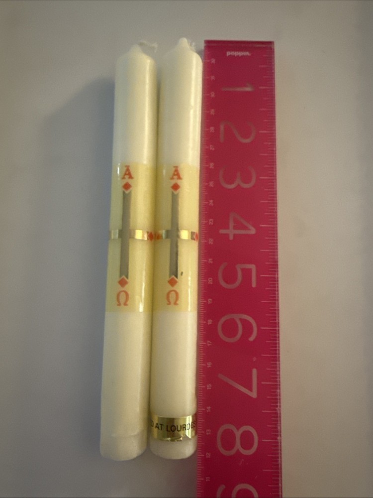Alpha & Omega Cross Taper Candles
