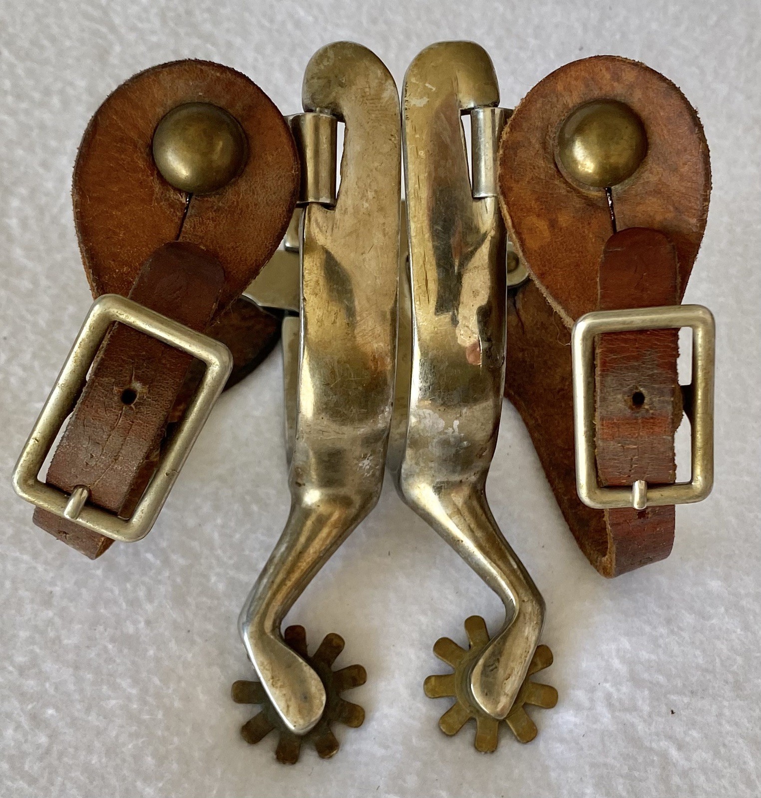 Nice HEAVYDUTY Steel 3/4" BAND Western Horse SPURS & STRAPS~Ranch~Trail~Training