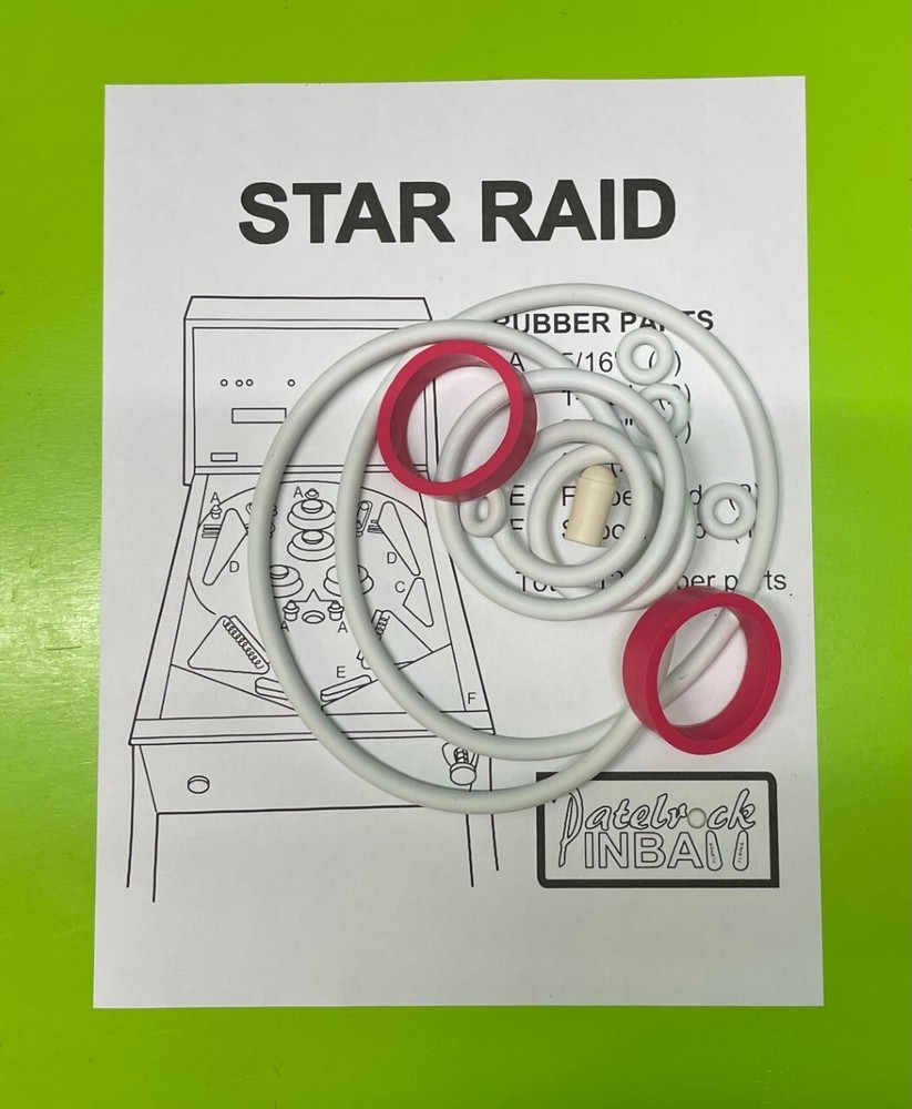 1978 Sentinel Star Raid Pinball Machine Rubber Ring Kit