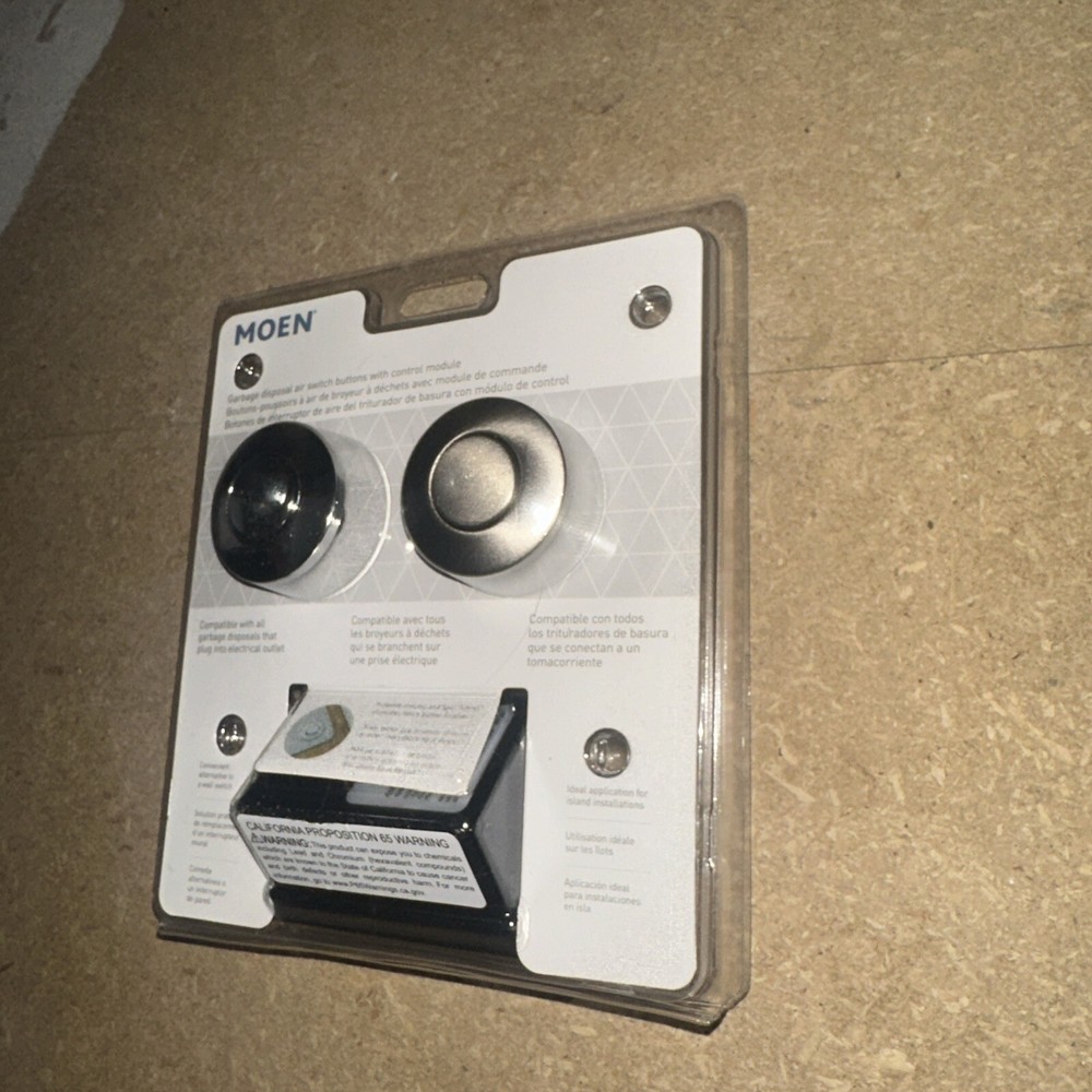 Moen Garbage Disposal Controller Base with Chrome and Spot Resist Stainless Air