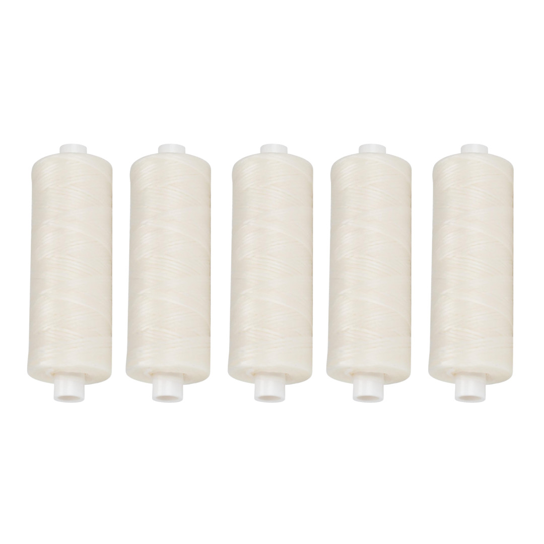 5/PK Unwaxed Dental Floss Spool Refill 200-Yards Each with Translucent Dispenser