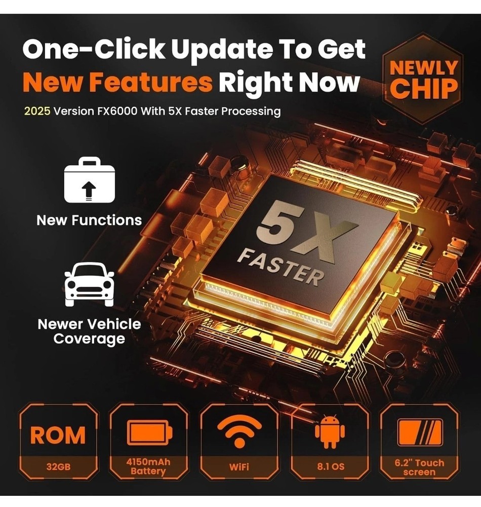 ANCEL FX6000 Bidirectional OBD2 Scanner 10+ Active Test & 7 Reset Services,Top🔥