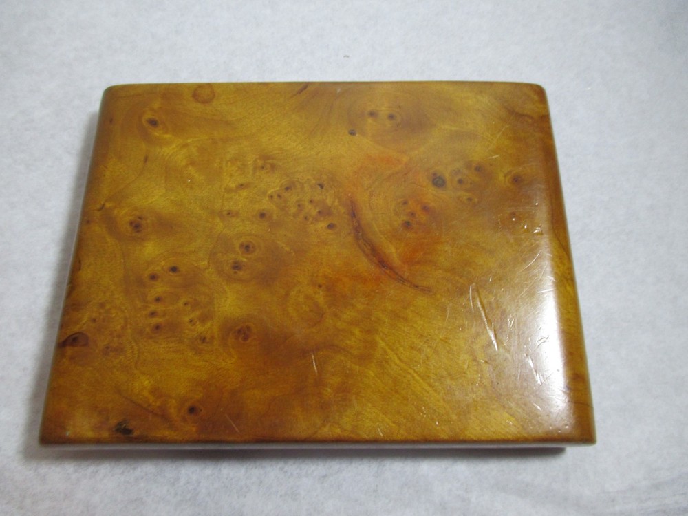 Art Deco Bird's Eye Maple Cigarette Case