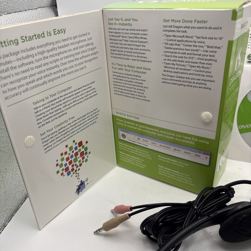 Nuance Dragon Basics NaturallySpeaking 11 Home Speech Recognition Software Micro