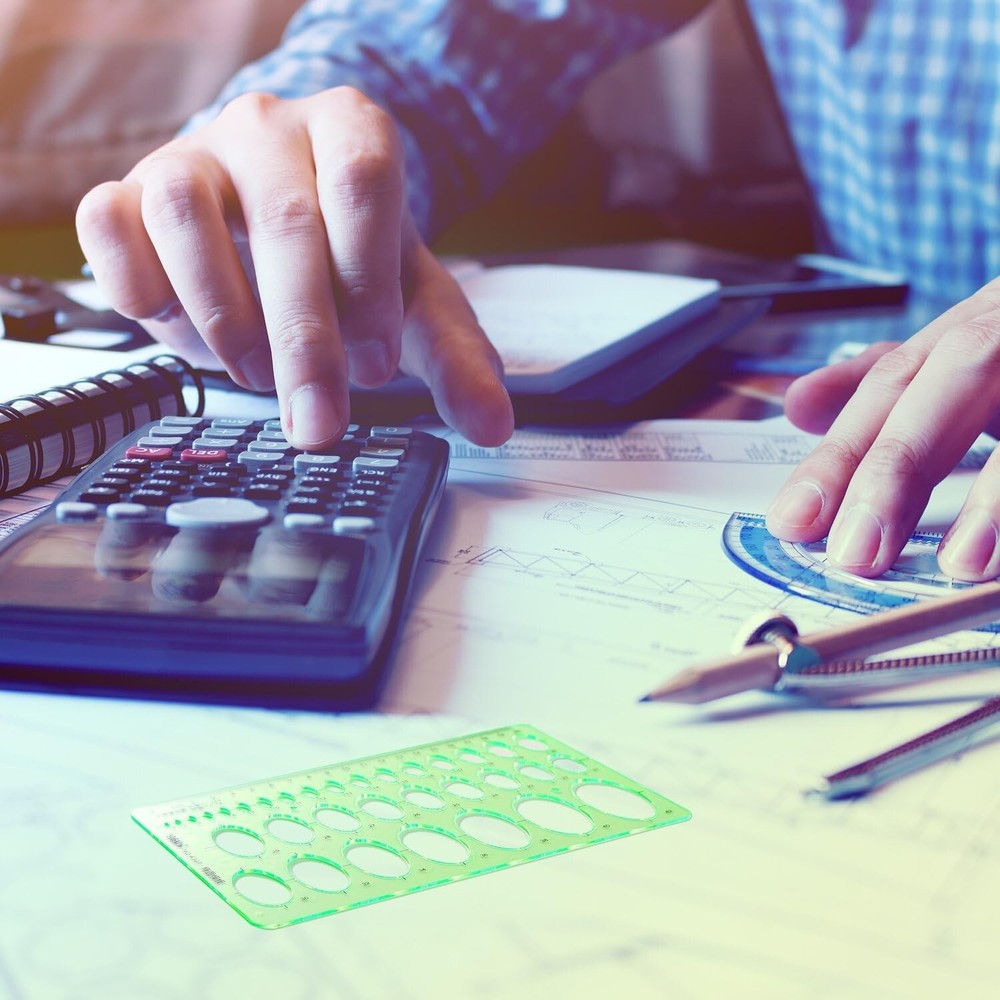 3PCS Circle Template, Plastic Circle and Oval Templates Measuring Templates