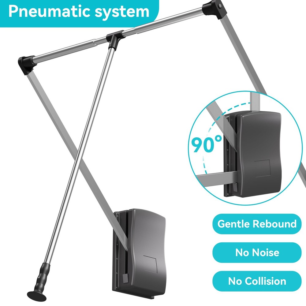 STORKING Pull Down Closet Rod 26"-35", Adjustable Side 35 inch, chrome