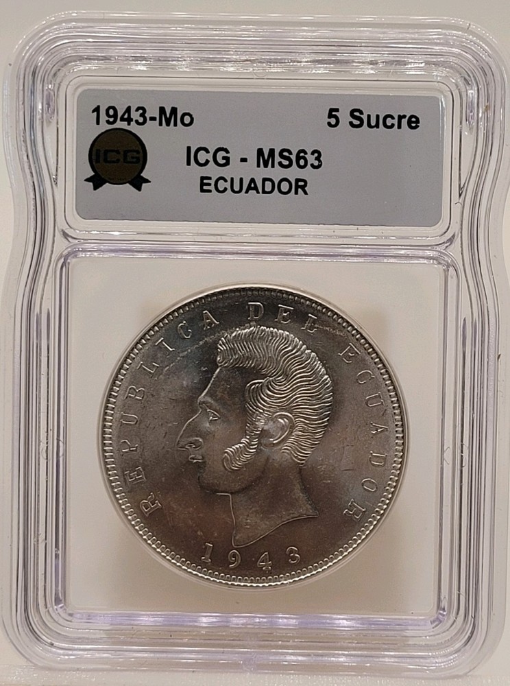 1943 Ecuador 5 Sucres  ICG ms 63