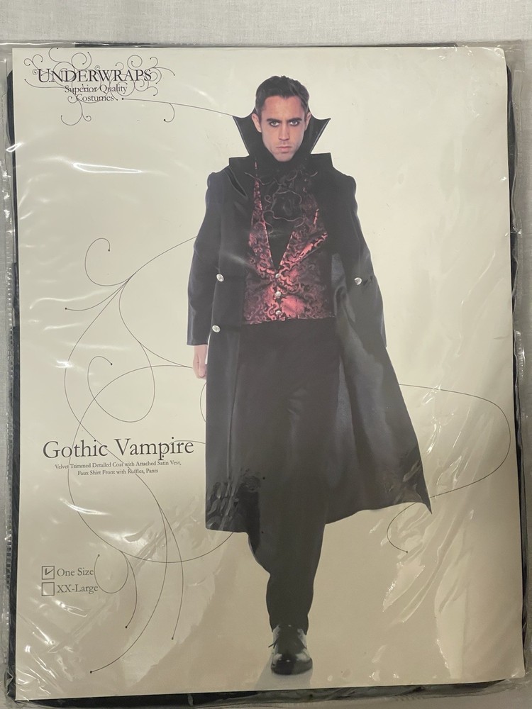 Men's Gothic Vampire Costume One Size