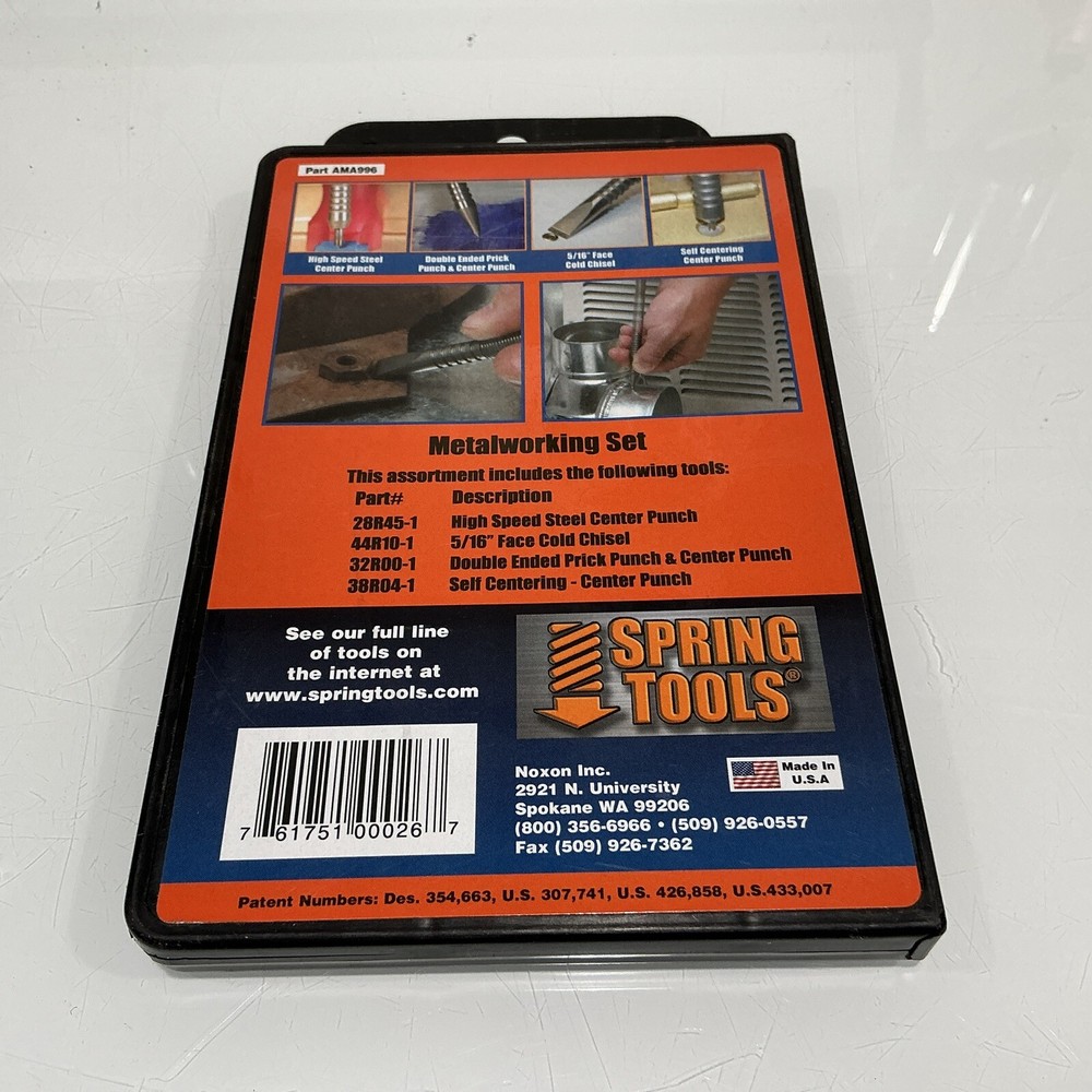Spring Tools AMA996, 4-Piece Metalworking Set (Qty 2)
