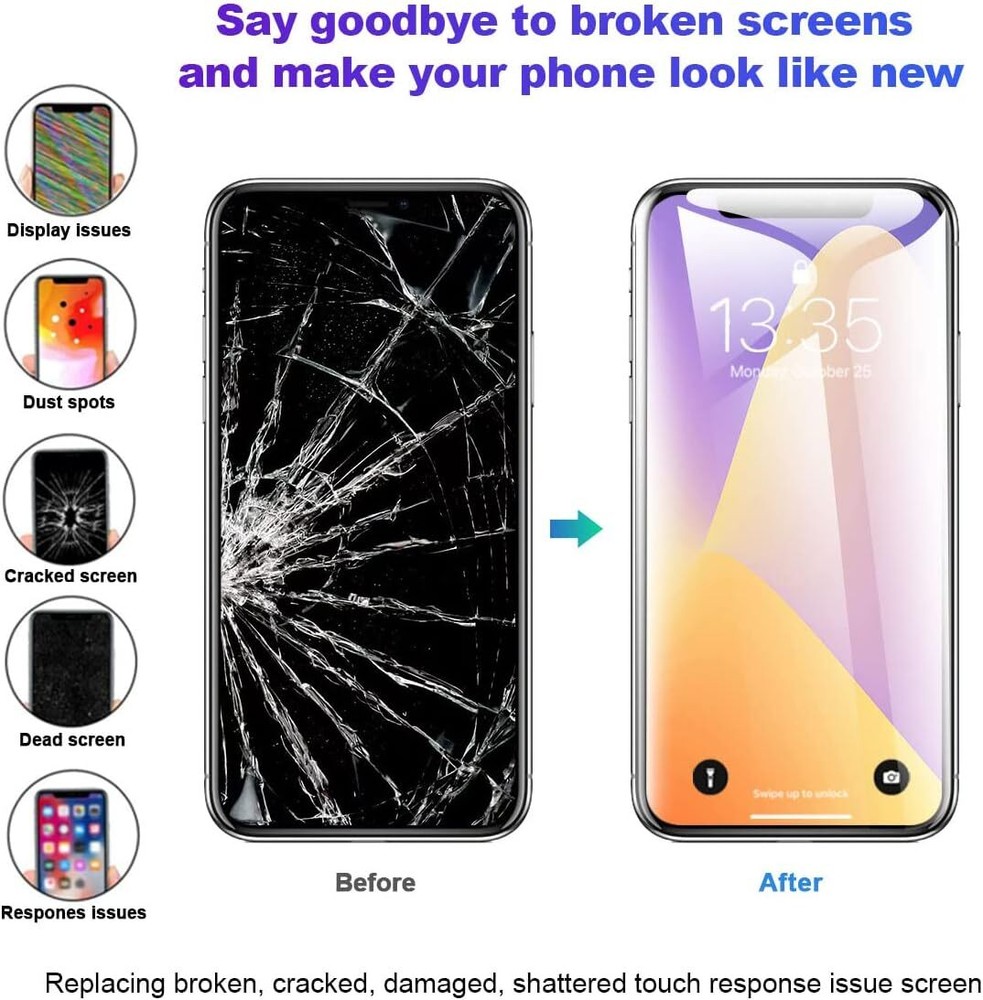 For iPhone 11 LCD Display Touch Screen Replacement Digitizer Assembly True Tone