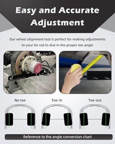 2Pcs Wheel Alignment Tool Kit, Toe Alignment Plates & 5m Tape Measures, DIY Car