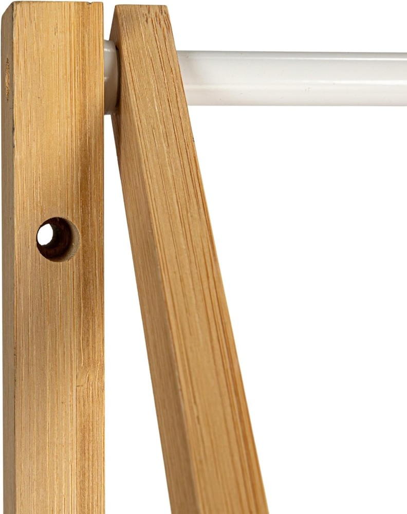 Bamboo Metal Wall Mounted Retractable Drying Rack