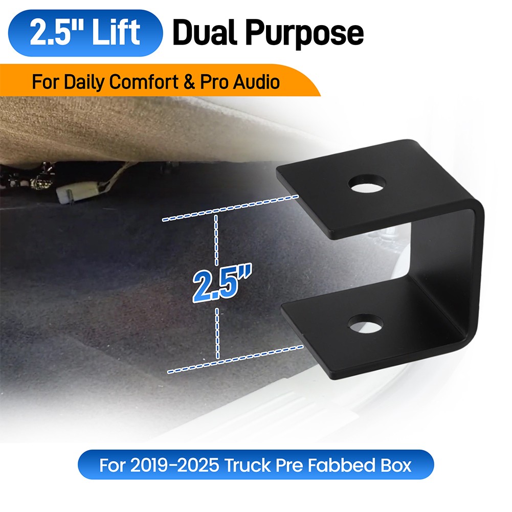 For 2007-2013 Chevy Silverado GMC Sierra Crew Cab Rear Seat Lift Kit 2.5" inch