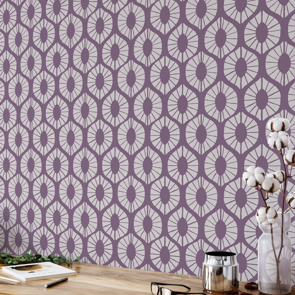 Lemon Twist Pattern Wall Stencil - Large, Reusable Wall Pattern Stencil
