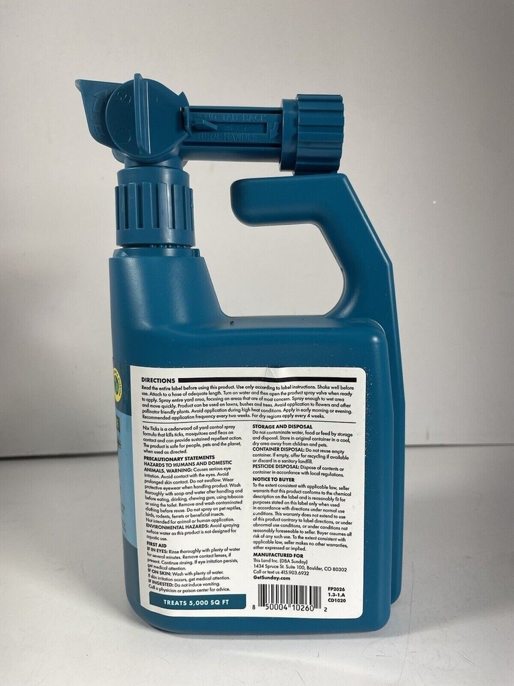 Sunday Nix Ticks Yard Control Spray 32floz