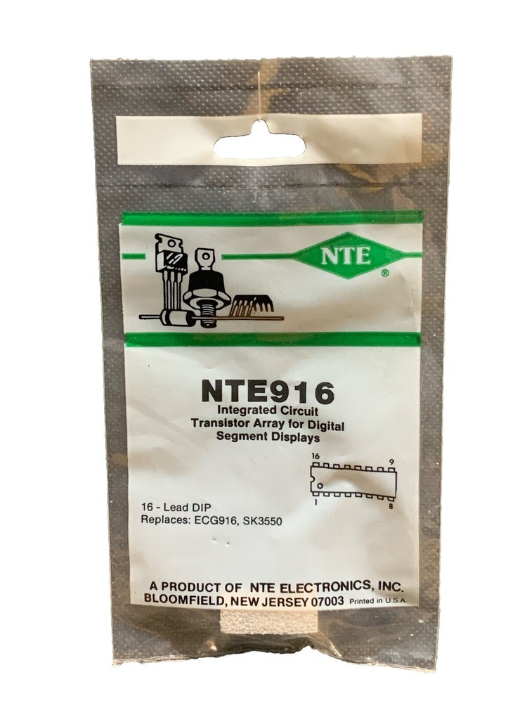 NTE916 IC Transistor Array For Digital Segment Displays DIP16 ECG916 SK3550