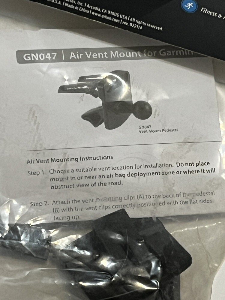 Arkon Air Vent Mount For Garmin Model: GN047