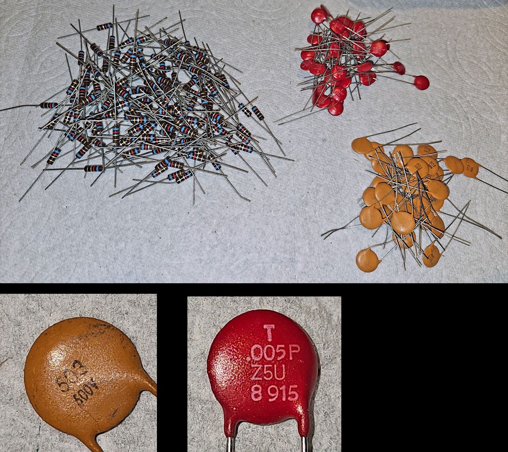 Large Lot of Capacitors - Mixed Values and Makers