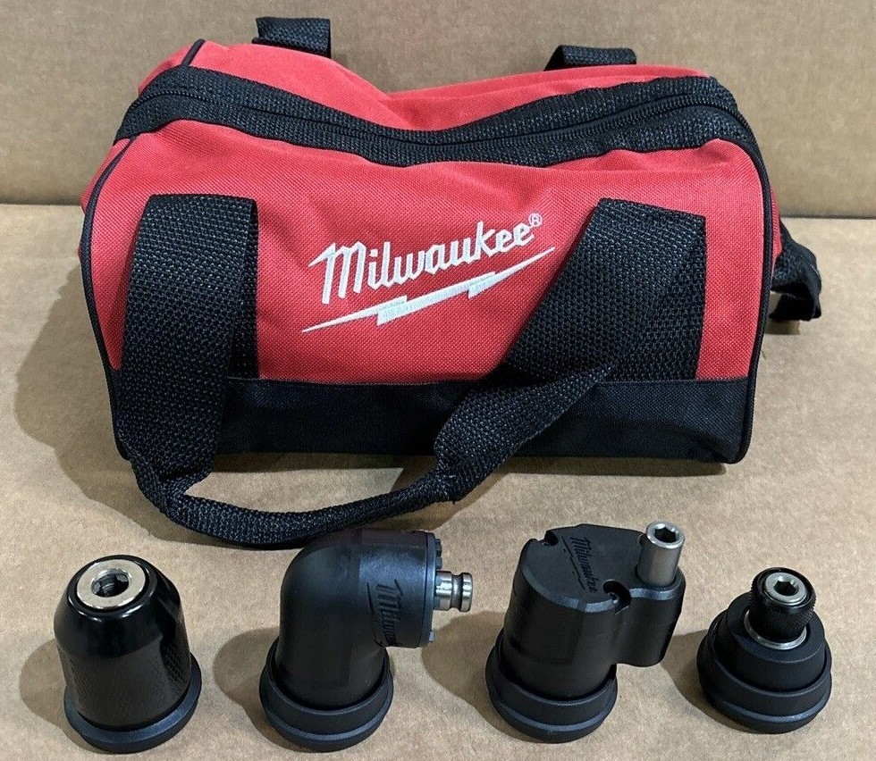 Milwaukee 2505-20 Attchmnts 3/8"chuck, 1/4"hex, offset, or right angle- 1 Piece
