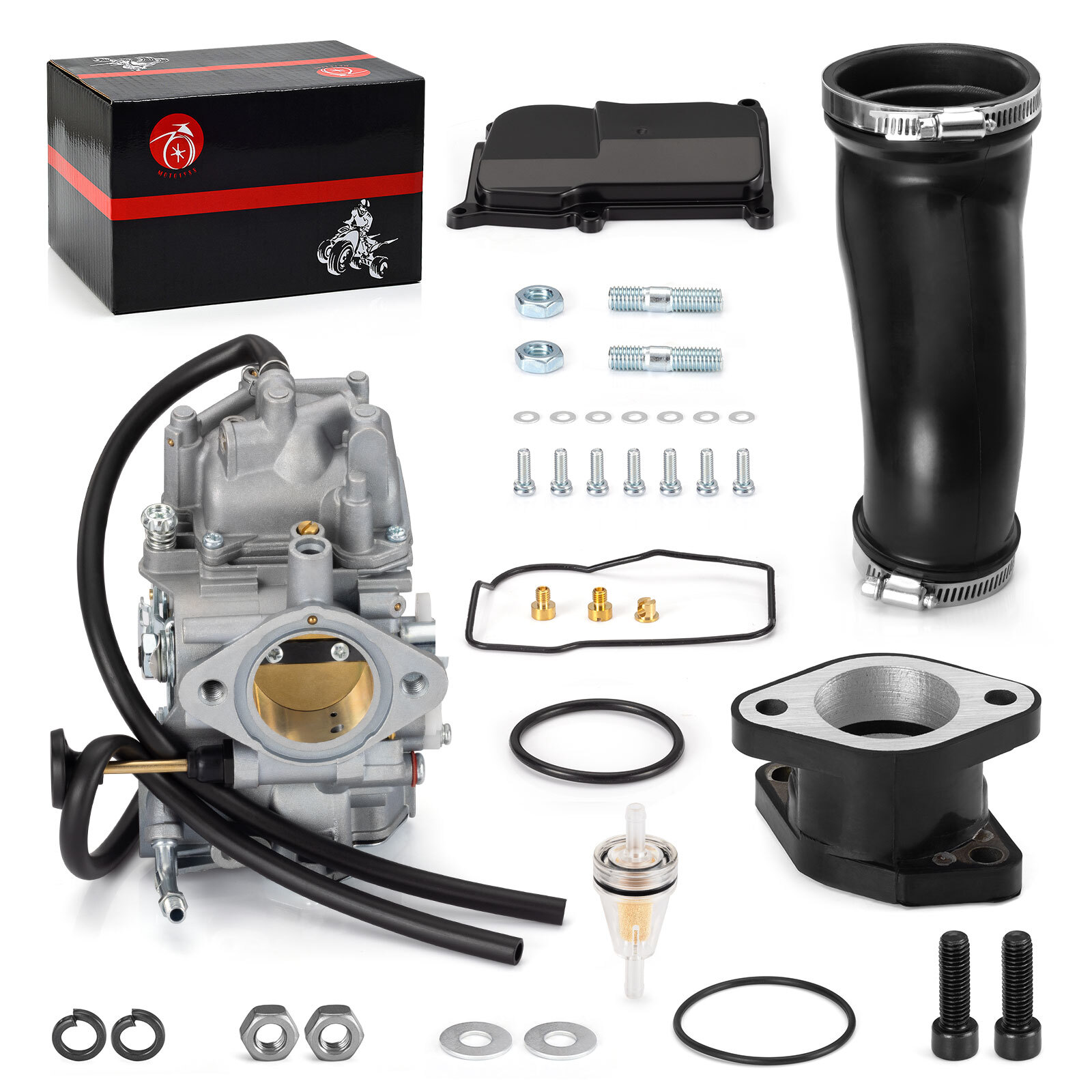 Carburetor & Intake Boot Joint & Air Box Cleaner Joint For Yamaha Warrior 350