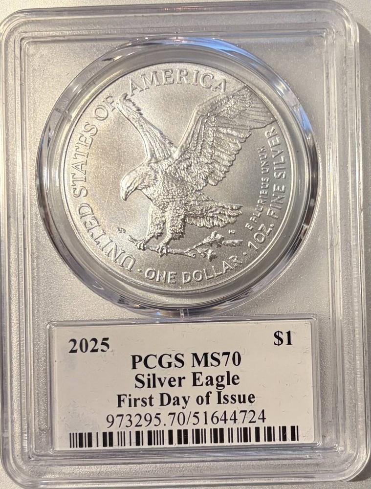 2025  "David Hall" Signed Silver Eagle PCGS MS70 FDOI