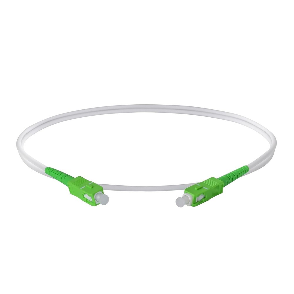 6-Pack 2 Meter 0.15dB SC/APC to SC/APC Singlemode Simplex Fiber Patch Cable