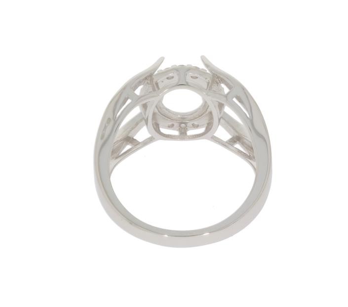 Sterling Silver Semi Mount Ring Setting Oval OV 9x7mm