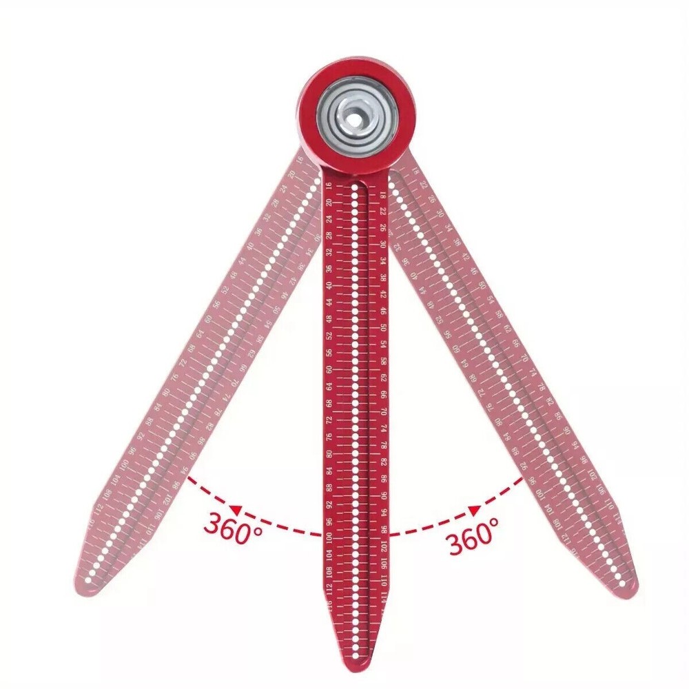 1PC Precision Marking Woodworking Scriber Compass Hole Ruler Measuring Tool