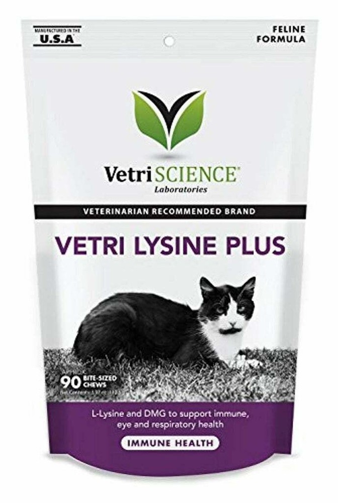 VetriScience - Vetri Lysine Plus, Immune Support Supplement for Cats (90 Chews)