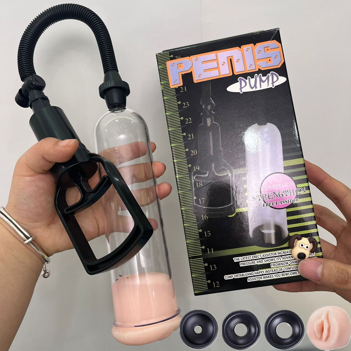 Vacuum Penis Pump for Male Enhancement Enlargement Potency Aid Penis Enlarger BG