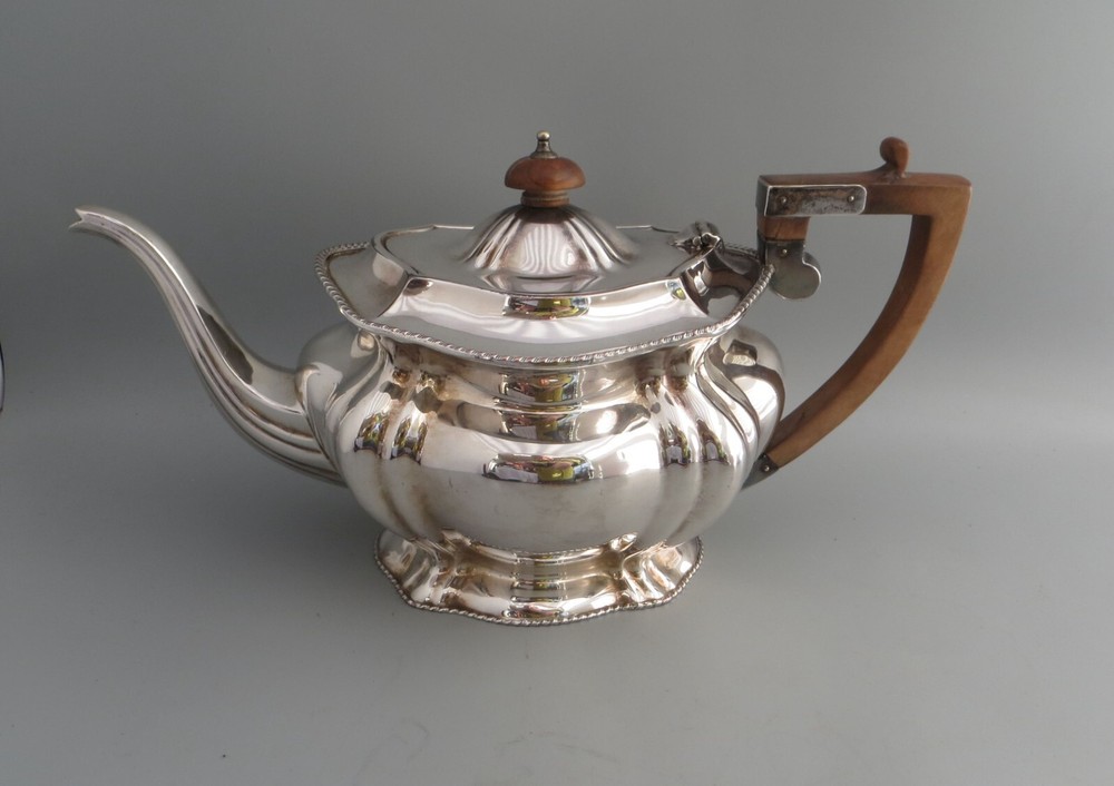 Old Sheffield Plate Georgian Silver on Copper Teapot Bull Mark