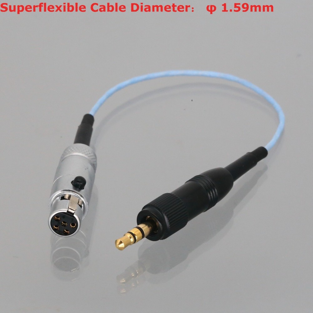 Mini XLR TA5F 5P Female to Push-Pull 3.5mm TRS Plug Cable Transmitter Body-Pack