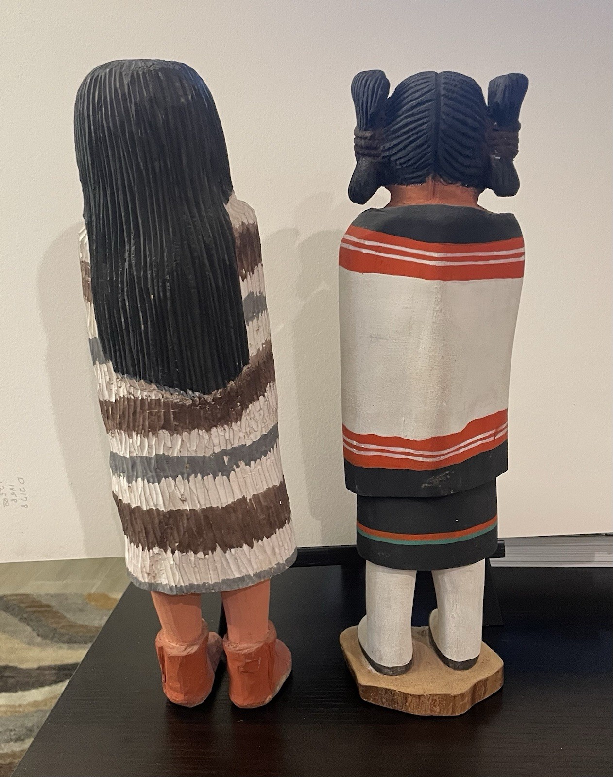Vintage R.S. Pentewa Kachina Doll Pair, Hopi, Signed