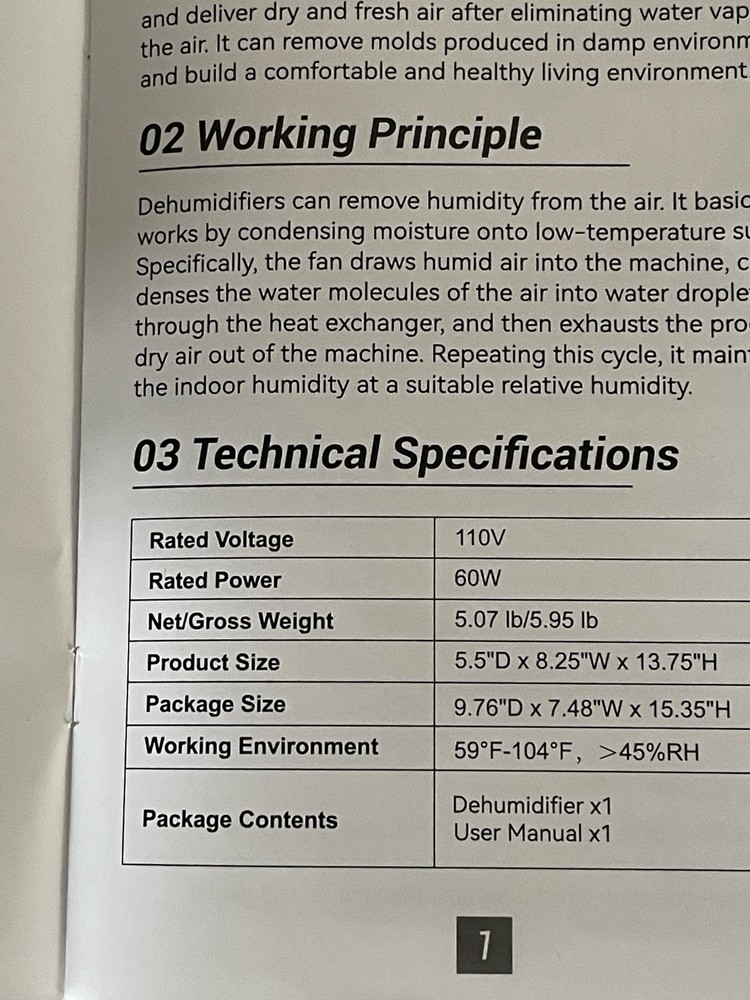 Dehumidifier Brand New