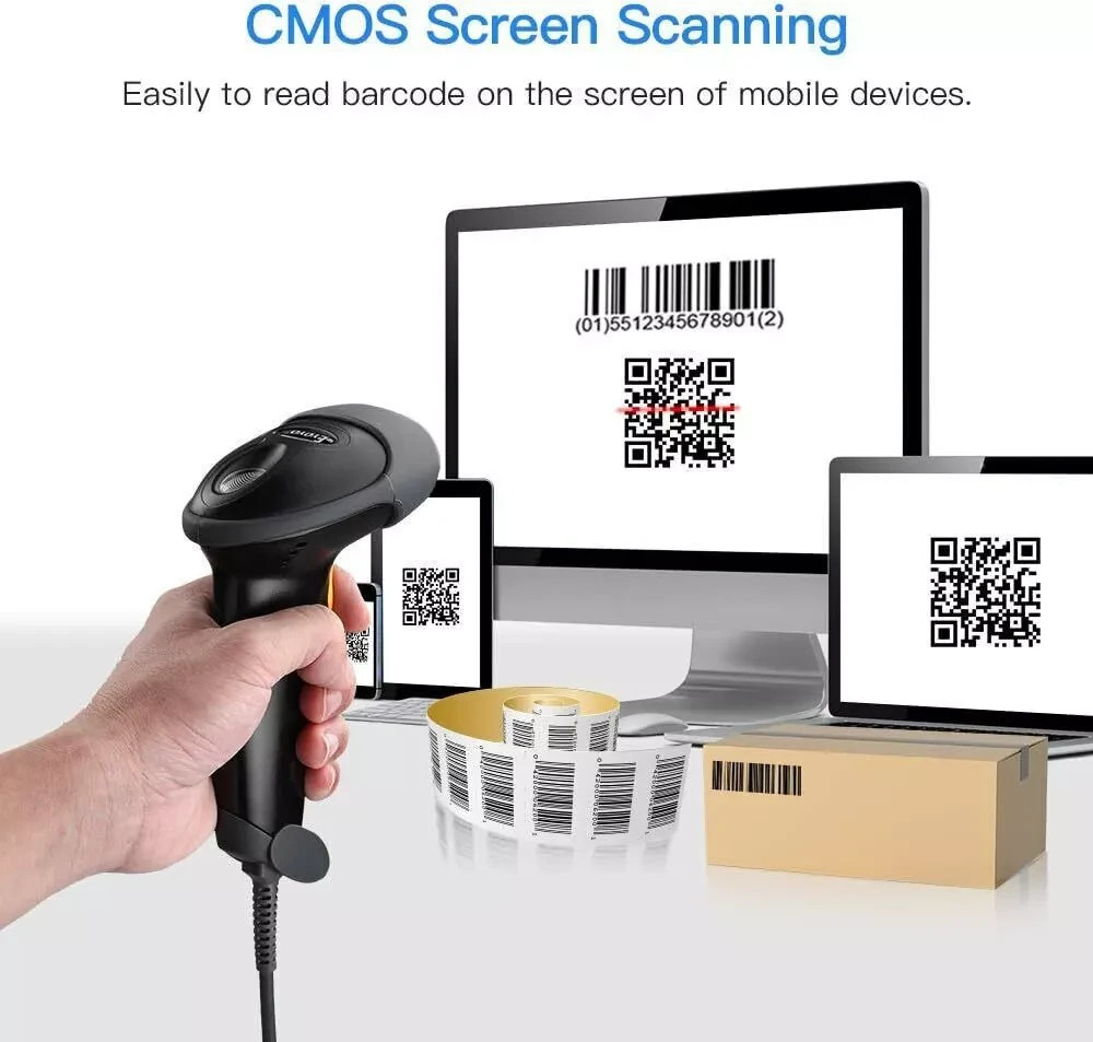 Eyoyo Handheld USB 2D Barcode Scanner Wired QR Code Scanner for Mobile Payment