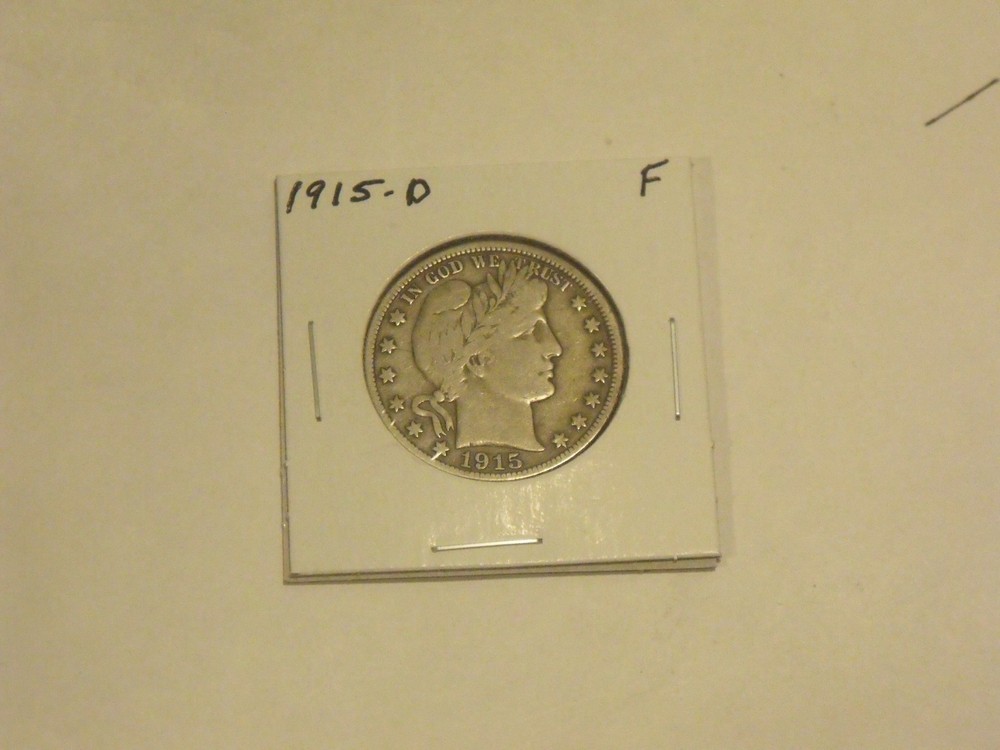 1915-D  Silver Barber Half Dollar  in Fine  condition